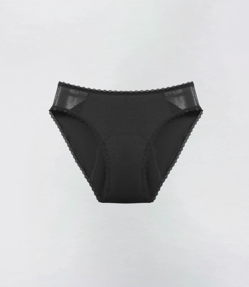 Mid brief Bamboo in zwart, productfoto – Maysa