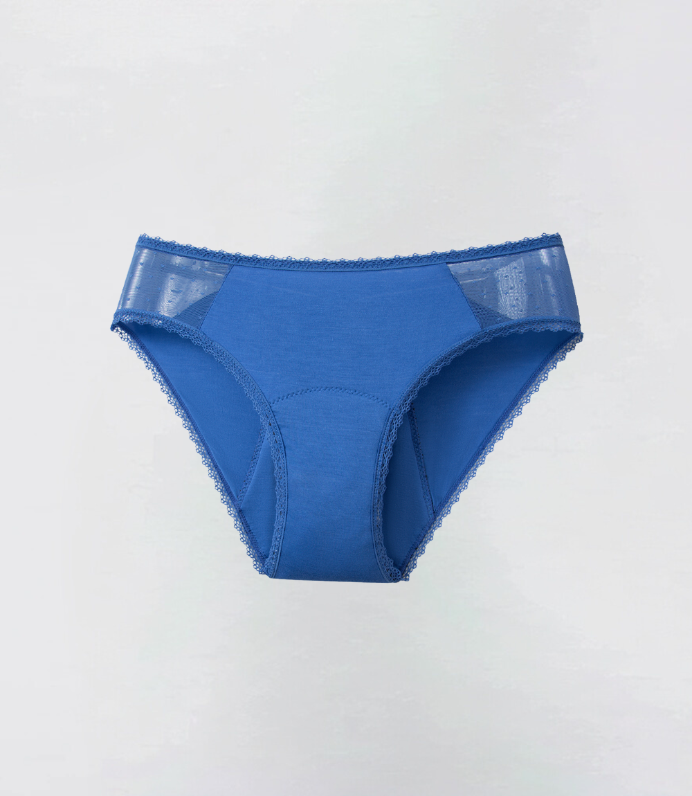 Mid brief Bamboo in blauw, productfoto – Maysa
