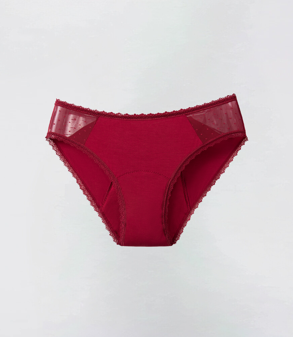 Mid brief Bamboo in rood, productfoto – Maysa