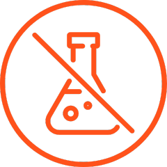 Pictogram van een doorgestreepte reageerbuis