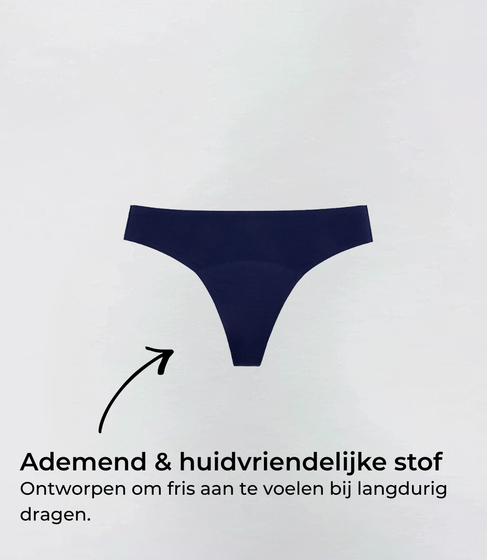 Everyday Naadloze Brazilian in donkerblauw, productfoto met tekstuele toelichting – Maysa